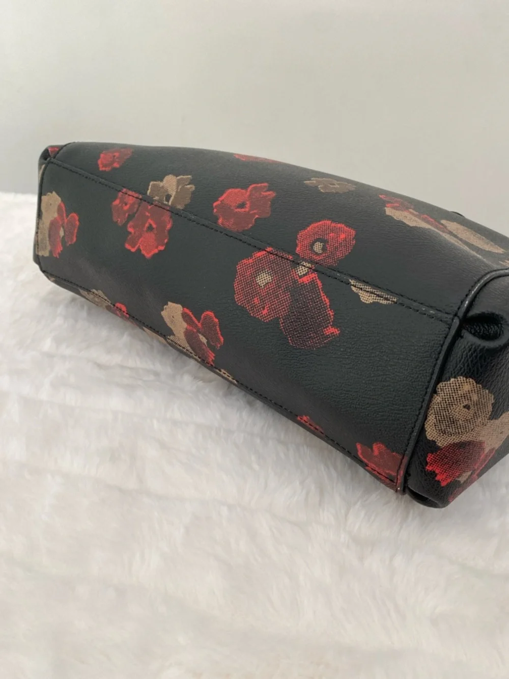 Coach Black Flower Print Mini Christie Carryall Satchel - Picture 10 of 16